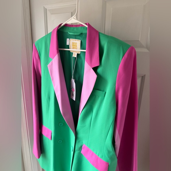 NWT Emily McCarthy Bristol Blazer Size XXL Watermelon Sugar Double Breasted - Picture 2 of 6